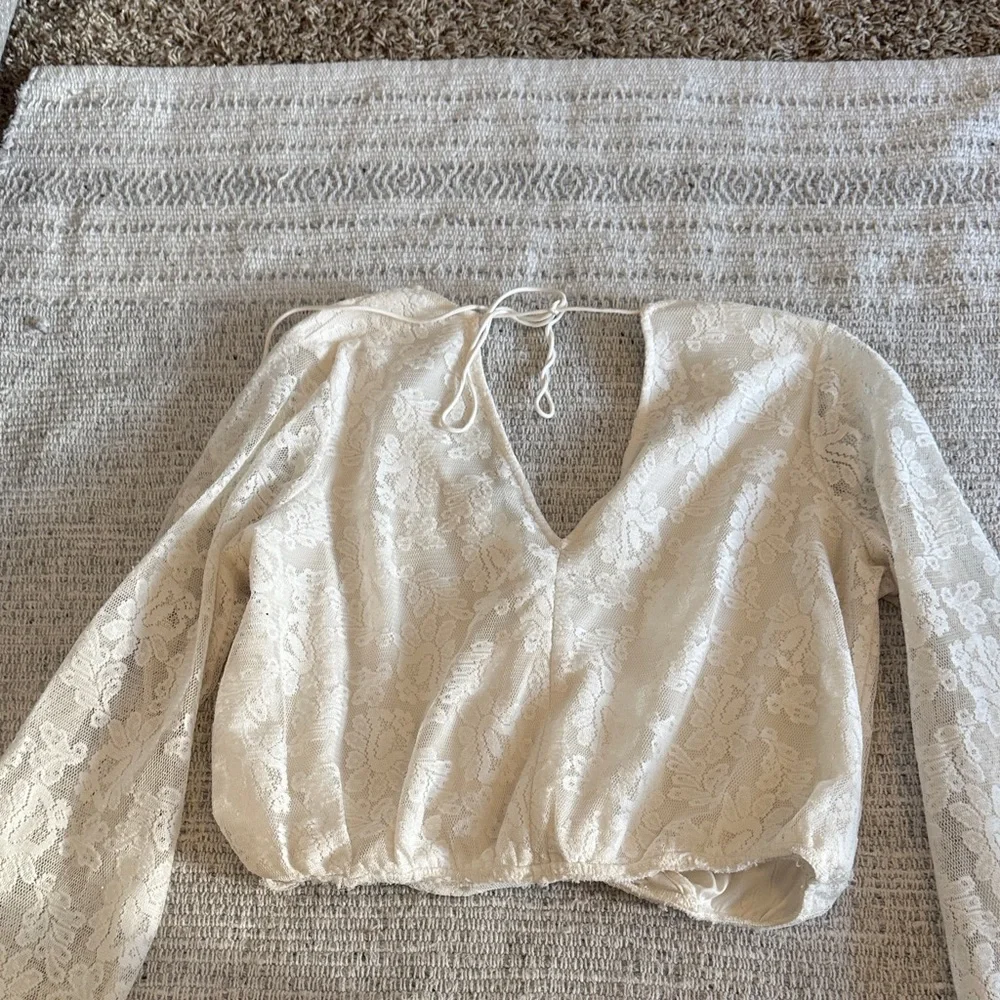 Express White Lace Blouse